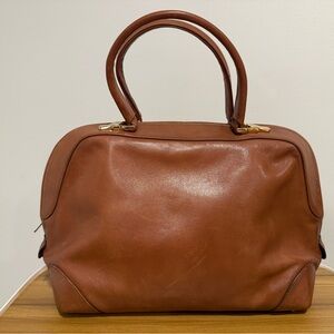 LISETTE Tan Leather Shoulder Bag